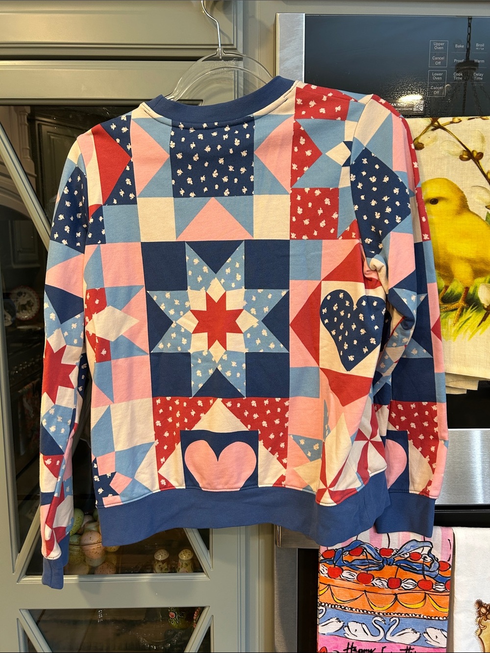 Boden Patchwork Quilt Star & Heart Sweatshirt - Picture 5 of 5